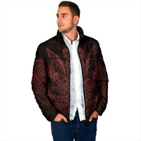 Huginn and Muninn with Fenrir and Vegvisir Padded Jacket Viking Runic Celtic Knot Dark Gothic Art