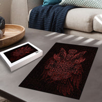 Huginn and Muninn with Fenrir and Vegvisir Puzzle Viking Runic Celtic Knot Dark Gothic Art