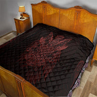 Huginn and Muninn with Fenrir and Vegvisir Quilt Viking Runic Celtic Knot Dark Gothic Art