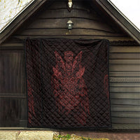 Huginn and Muninn with Fenrir and Vegvisir Quilt Viking Runic Celtic Knot Dark Gothic Art
