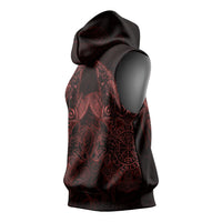 Huginn and Muninn with Fenrir and Vegvisir Sleeveless Hoodie Viking Runic Celtic Knot Dark Gothic Art