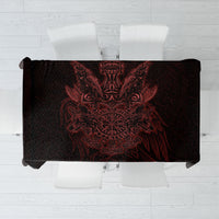 Huginn and Muninn with Fenrir and Vegvisir Tablecloth Viking Runic Celtic Knot Dark Gothic Art