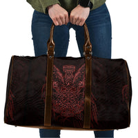 Huginn and Muninn with Fenrir and Vegvisir Travel Bag Viking Runic Celtic Knot Dark Gothic Art