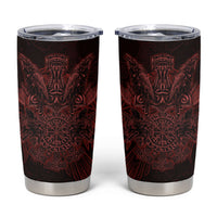 Huginn and Muninn with Fenrir and Vegvisir Tumbler Cup Viking Runic Celtic Knot Dark Gothic Art