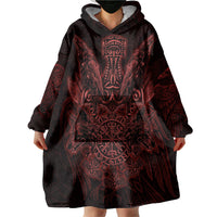 Huginn and Muninn with Fenrir and Vegvisir Wearable Blanket Hoodie Viking Runic Celtic Knot Dark Gothic Art