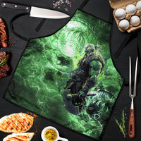 Norse Viking Warrior with Axe Apron Celtic Knot Nordic Fantasy Lightning Art