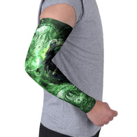 Norse Viking Warrior with Axe Arm Sleeves Celtic Knot Nordic Fantasy Lightning Art