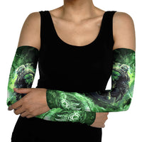 Norse Viking Warrior with Axe Arm Sleeves Celtic Knot Nordic Fantasy Lightning Art