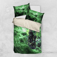 Norse Viking Warrior with Axe Bedding Set Celtic Knot Nordic Fantasy Lightning Art