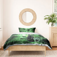 Norse Viking Warrior with Axe Bedding Set Celtic Knot Nordic Fantasy Lightning Art