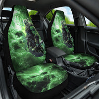 Norse Viking Warrior with Axe Car Seat Cover Celtic Knot Nordic Fantasy Lightning Art