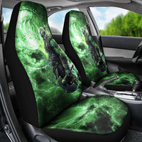 Norse Viking Warrior with Axe Car Seat Cover Celtic Knot Nordic Fantasy Lightning Art