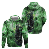 Norse Viking Warrior with Axe Hoodie Celtic Knot Nordic Fantasy Lightning Art