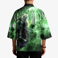 Norse Viking Warrior with Axe Kimono Celtic Knot Nordic Fantasy Lightning Art