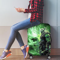 Norse Viking Warrior with Axe Luggage Cover Celtic Knot Nordic Fantasy Lightning Art
