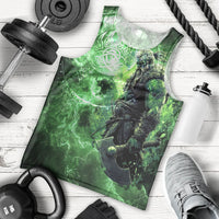 Norse Viking Warrior with Axe Men Tank Top Celtic Knot Nordic Fantasy Lightning Art