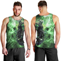 Norse Viking Warrior with Axe Men Tank Top Celtic Knot Nordic Fantasy Lightning Art