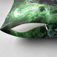Norse Viking Warrior with Axe Pillow Cover Celtic Knot Nordic Fantasy Lightning Art
