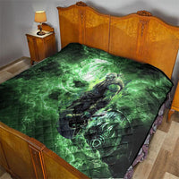 Norse Viking Warrior with Axe Quilt Celtic Knot Nordic Fantasy Lightning Art