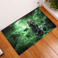 Norse Viking Warrior with Axe Rubber Doormat Celtic Knot Nordic Fantasy Lightning Art