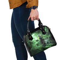 Norse Viking Warrior with Axe Shoulder Handbag Celtic Knot Nordic Fantasy Lightning Art