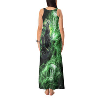 Norse Viking Warrior with Axe Tank Maxi Dress Celtic Knot Nordic Fantasy Lightning Art