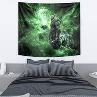 Norse Viking Warrior with Axe Tapestry Celtic Knot Nordic Fantasy Lightning Art
