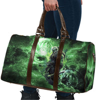 Norse Viking Warrior with Axe Travel Bag Celtic Knot Nordic Fantasy Lightning Art