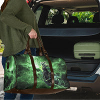 Norse Viking Warrior with Axe Travel Bag Celtic Knot Nordic Fantasy Lightning Art