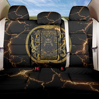 Viking Warrior Guardian Quote Back Car Seat Cover Runic Circle Odin Ravens Mythology Dark Gold
