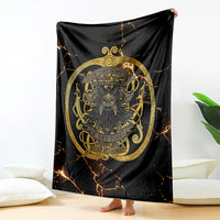 Viking Warrior Guardian Quote Blanket Runic Circle Odin Ravens Mythology Dark Gold