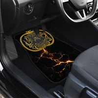 Viking Warrior Guardian Quote Car Mats Runic Circle Odin Ravens Mythology Dark Gold