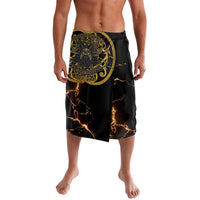 Viking Warrior Guardian Quote Lavalava Runic Circle Odin Ravens Mythology Dark Gold