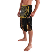 Viking Warrior Guardian Quote Lavalava Runic Circle Odin Ravens Mythology Dark Gold