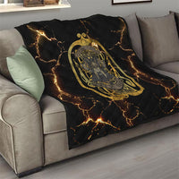 Viking Warrior Guardian Quote Quilt Runic Circle Odin Ravens Mythology Dark Gold