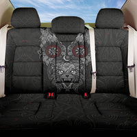 Fenrir Wolf and Vegvisir Viking Back Car Seat Cover Nordic Celtic Knotwork Black and Red Tribal Art