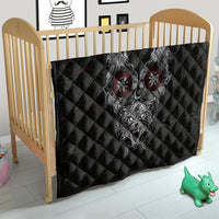 Fenrir Wolf and Vegvisir Viking Quilt Nordic Celtic Knotwork Black and Red Tribal Art