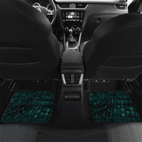 Valknut Ravens and Vegvisir Helm of Awe Car Mats Viking Nordic Celtic Knotwork Turquoise Runic Art