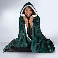 Valknut Ravens and Vegvisir Helm of Awe Hooded Blanket Viking Nordic Celtic Knotwork Turquoise Runic Art