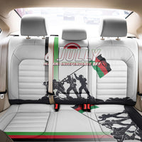 Malawi Independence Day Back Car Seat Cover Patriotic Flag Design Soldier Silhouette