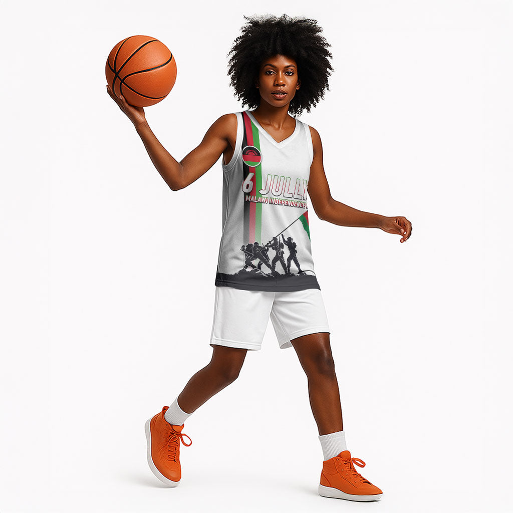 Malawi Independence Day Basketball Jersey Patriotic Flag Design Soldier Silhouette