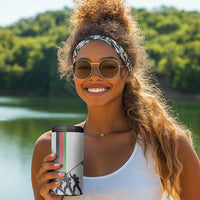 Malawi Independence Day 4 in 1 Can Cooler Tumbler Patriotic Flag Design Soldier Silhouette