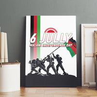 Malawi Independence Day Canvas Wall Art Patriotic Flag Design Soldier Silhouette