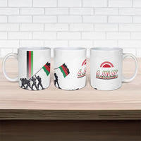 Malawi Independence Day Ceramic Mug Patriotic Flag Design Soldier Silhouette