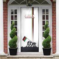 Malawi Independence Day Door Cover Patriotic Flag Design Soldier Silhouette