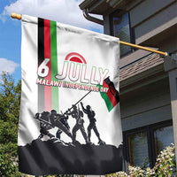 Malawi Independence Day Garden Flag Patriotic Flag Design Soldier Silhouette
