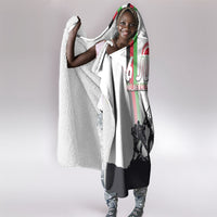 Malawi Independence Day Hooded Blanket Patriotic Flag Design Soldier Silhouette