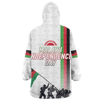 Malawi Independence Day Kid Wearable Blanket Hoodie Patriotic Flag Design Soldier Silhouette