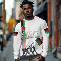 Malawi Independence Day Long Sleeve Shirt Patriotic Flag Design Soldier Silhouette