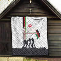 Malawi Independence Day Quilt Patriotic Flag Design Soldier Silhouette